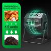 imageVIVOSUN Outdoor Tumbling Composter Dual Rotating Batch Compost Bin 43 Gallon Black DoorBlack