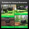 imageVIVOSUN Outdoor Tumbling Composter Dual Rotating Batch Compost Bin 43 Gallon Black DoorBlack