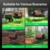 imageVIVOSUN Outdoor Tumbling Composter Dual Rotating Batch Compost Bin 43 Gallon Black DoorOrange