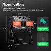 imageVIVOSUN Outdoor Tumbling Composter Dual Rotating Batch Compost Bin 43 Gallon Black DoorOrange