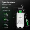 imageVIVOSUN Pump Sprayer 1 Gallon Portable Water Spray Bottle in Lawn and Garden Yard Weed Sprayer for Plants with 3 Nozzles Adjustable Shoulder Strap Pressure Relief Valve16 gal 6L