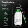 imageVIVOSUN Pump Sprayer 1 Gallon Portable Water Spray Bottle in Lawn and Garden Yard Weed Sprayer for Plants with 3 Nozzles Adjustable Shoulder Strap Pressure Relief Valve13 gal 5L
