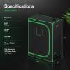 imageVIVOSUN S276 32quotx32quotx63quot Grow Tent High Reflective Mylar with Observation Window and Floor Tray for Hydroponics Indoor Plant for VS1500Black