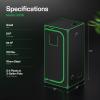 imageVIVOSUN S276 32quotx32quotx63quot Grow Tent High Reflective Mylar with Observation Window and Floor Tray for Hydroponics Indoor Plant for VS1500Black