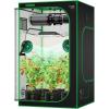 imageVIVOSUN S276 32quotx32quotx63quot Grow Tent High Reflective Mylar with Observation Window and Floor Tray for Hydroponics Indoor Plant for VS1500Black