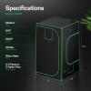 imageVIVOSUN S276 32quotx32quotx63quot Grow Tent High Reflective Mylar with Observation Window and Floor Tray for Hydroponics Indoor Plant for VS1500Black