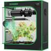 imageVIVOSUN S276 32quotx32quotx63quot Grow Tent High Reflective Mylar with Observation Window and Floor Tray for Hydroponics Indoor Plant for VS1500Black