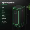 imageVIVOSUN S276 32quotx32quotx63quot Grow Tent High Reflective Mylar with Observation Window and Floor Tray for Hydroponics Indoor Plant for VS1500Black