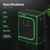 imageVIVOSUN S276 32quotx32quotx63quot Grow Tent High Reflective Mylar with Observation Window and Floor Tray for Hydroponics Indoor Plant for VS1500Black