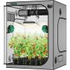 imageVIVOSUN S276 32quotx32quotx63quot Grow Tent High Reflective Mylar with Observation Window and Floor Tray for Hydroponics Indoor Plant for VS1500Gray