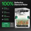 imageVIVOSUN S276 32quotx32quotx63quot Grow Tent High Reflective Mylar with Observation Window and Floor Tray for Hydroponics Indoor Plant for VS1500Gray