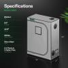 imageVIVOSUN S276 32quotx32quotx63quot Grow Tent High Reflective Mylar with Observation Window and Floor Tray for Hydroponics Indoor Plant for VS1500Gray
