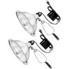 imageVIVOSUN Clamp Lamp Light with Detachable 85 Inch Aluminum Reflector up to 150 Watt E26 Socket No Bulb Included 6 Feet Cord UL Listed Pack of 285 Inch