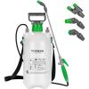 imageVIVOSUN Pump Sprayer 1 Gallon Portable Water Spray Bottle in Lawn and Garden Yard Weed Sprayer for Plants with 3 Nozzles Adjustable Shoulder Strap Pressure Relief Valve16 gal 6L