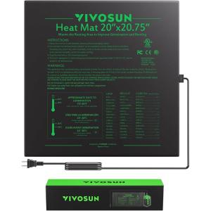 imageVIVOSUN Durable Waterproof Seedling Heat Mat 10quot x 2075quot UL ampamp METCertified Warm Hydroponic Heating Pad for Germination Indoor Gardening Greenhouse20x2075