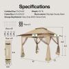 imageVIVOSUN 13 x 13 Pop Up Canopy Tent Quick Setup Canopy Shelter with Mosquito Netting Center Lock Storage Bag Instant Outdoor Gazebo for Parties Patio Lawn Garden BackyardKhaki