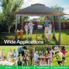 imageVIVOSUN 13 x 13 Pop Up Canopy Tent Quick Setup Canopy Shelter with Mosquito Netting Center Lock Storage Bag Instant Outdoor Gazebo for Parties Patio Lawn Garden BackyardGray
