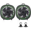 imageVIVOSUN AeroWave D4 4 Grow Tent Clip Fan with Magnetic Hook 3Speed Strong ampamp Quiet Airflow Adjustable Airflow Angle for Hydroponics Circulation ampamp Cooling Green 1PackBlack