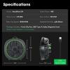 imageVIVOSUN AeroWave D4 4 Grow Tent Clip Fan with Magnetic Hook 3Speed Strong ampamp Quiet Airflow Adjustable Airflow Angle for Hydroponics Circulation ampamp Cooling Green 1PackBlack