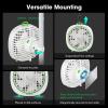 imageVIVOSUN AeroWave D4 4 Grow Tent Clip Fan with Magnetic Hook 3Speed Strong ampamp Quiet Airflow Adjustable Airflow Angle for Hydroponics Circulation ampamp Cooling Green 1PackWhite