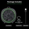imageVIVOSUN AeroWave D4 4 Grow Tent Clip Fan with Magnetic Hook 3Speed Strong ampamp Quiet Airflow Adjustable Airflow Angle for Hydroponics Circulation ampamp Cooling Green 1PackBlack