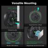 imageVIVOSUN AeroWave D4 4 Grow Tent Clip Fan with Magnetic Hook 3Speed Strong ampamp Quiet Airflow Adjustable Airflow Angle for Hydroponics Circulation ampamp Cooling Green 1PackBlack