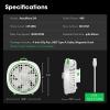 imageVIVOSUN AeroWave D4 4 Grow Tent Clip Fan with Magnetic Hook 3Speed Strong ampamp Quiet Airflow Adjustable Airflow Angle for Hydroponics Circulation ampamp Cooling Green 1PackWhite