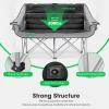 imageVIVOSUN Double Camping Chair Fully Padded Folding Loveseat Oversized Duo Chair with Cup ampamp Wine Glass Holders Pocket Armrests ampamp Carry BagBlack
