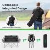 imageVIVOSUN Double Camping Chair Fully Padded Folding Loveseat Oversized Duo Chair with Cup ampamp Wine Glass Holders Pocket Armrests ampamp Carry BagBlack