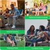 imageVIVOSUN Double Camping Chair Fully Padded Folding Loveseat Oversized Duo Chair with Cup ampamp Wine Glass Holders Pocket Armrests ampamp Carry BagBlue