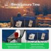 imageVIVOSUN Double Camping Chair Fully Padded Folding Loveseat Oversized Duo Chair with Cup ampamp Wine Glass Holders Pocket Armrests ampamp Carry BagBlue