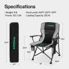 imageVIVOSUN Heated Camping Chair with 20000 mAh QuickCharge Power Bank Fully Padded Heated Folding Chair with 3 Heat Levels 10s Instant Heating Cup Holder ampamp Pockets for Outdoor Sports PicnicsBlack
