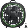 imageVIVOSUN AeroWave D4 4 Grow Tent Clip Fan with Magnetic Hook 3Speed Strong ampamp Quiet Airflow Adjustable Airflow Angle for Hydroponics Circulation ampamp Cooling Green 1PackBlack