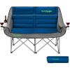 imageVIVOSUN Double Camping Chair Fully Padded Folding Loveseat Oversized Duo Chair with Cup ampamp Wine Glass Holders Pocket Armrests ampamp Carry BagBlue