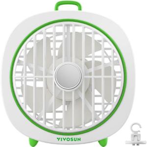 imageVIVOSUN AeroWave D4 4 Grow Tent Clip Fan with Magnetic Hook 3Speed Strong ampamp Quiet Airflow Adjustable Airflow Angle for Hydroponics Circulation ampamp Cooling Green 1PackWhite