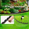 imageVIVOSUN Landscape Edging Kit 40ft Long 2in High NoDig Plastic Garden Edging Border with 36 Anchoring Spikes ampamp Scissors Black2in x 40ft