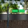 imageVIVOSUN Landscape Edging Kit 40ft Long 2in High NoDig Plastic Garden Edging Border with 36 Anchoring Spikes ampamp Scissors Black2in x 40ft