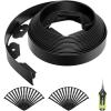 imageVIVOSUN Landscape Edging Kit 40ft Long 2in High NoDig Plastic Garden Edging Border with 36 Anchoring Spikes ampamp Scissors Black2in x 33ft