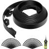 imageVIVOSUN Landscape Edging Kit 40ft Long 2in High NoDig Plastic Garden Edging Border with 36 Anchoring Spikes ampamp Scissors Black2in x 40ft