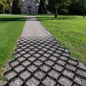 imageVIVOSUN 4 Depth Ground Grid 9x17 ft HighDensity HDPE Geo Cell 1885 lbs per sq ft Load Foldable ampamp Tensile Easy Installation with Gloves Perfect for Gardens Driveways Pathways Slopes3 inch depth 917ft