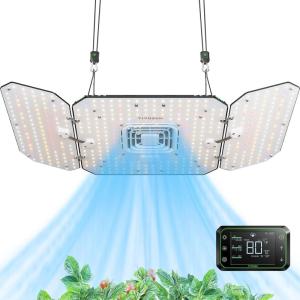 imageVIVOSUN 2Pack AeroLight A100 Tunable Spectrum LED Grow Light 100W with Integrated Circulation Fan ampamp Growhub Controller E42A Compatible with App ampamp E25 2x43x3Ft Coverage2x4 200W Pro