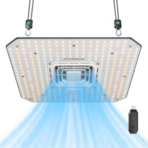 imageVIVOSUN AeroLight Wing AW400SE ampamp GrowHub Controller E25 LED Grow Light 400W with Integrated Circulation Fan Full Spectrum Compatible with App ampamp E42A 4x45x5 Coverage2x2 100W