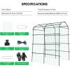 imageVIVOSUN 7Ft Arch Trellis for Climbing Plants 7 x 6 x 7ft Tall Metal Tunnel Trellis Lightweight Metal Plant Support Archway with Nylon Netting for Climbing Vine Vegetables Fruits Flowers Black7 x 6 x 7Ft