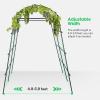 imageVIVOSUN 7Ft Arch Trellis for Climbing Plants 7 x 6 x 7ft Tall Metal Tunnel Trellis Lightweight Metal Plant Support Archway with Nylon Netting for Climbing Vine Vegetables Fruits Flowers Black7 x 6 x 7Ft