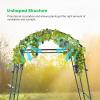 imageVIVOSUN 7Ft Arch Trellis for Climbing Plants 7 x 6 x 7ft Tall Metal Tunnel Trellis Lightweight Metal Plant Support Archway with Nylon Netting for Climbing Vine Vegetables Fruits Flowers Black7 x 6 x 7Ft