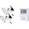 imageVIVOSUN Clamp Lamp Light with Detachable 85 Inch Aluminum Reflector and 7 Day Programmable Digital Timer with Dual Outlet 20 OnOff UL Listed Heavy Duty Plugin Outlet Timer
