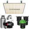 imageVIVOSUN VS1000 LED Grow Light with Ventilation Kit 4 Inch 190 CFM Inline Fan with Speed Controller 4 Inch Carbon Filter and 8 Feet of Ducting and 5Pack 3 Gallon Plant Grow Bags