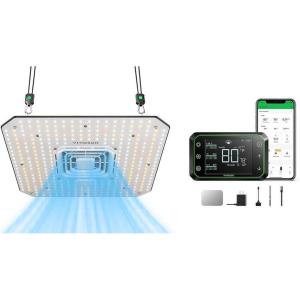 imageVIVOSUN AeroLight A100SE and GrowHub Controller E42A Smart Environmental WiFiController with Temperature Humidity VPD Timer Cycle Schedule Controls for Grow Tent Cooling Ventilation Lighting