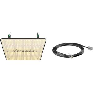 imageVIVOSUN VS1500 LED Grow Light and RJ11 Cable Male to Male Connects Grow Lights to GrowHub Controller E42A Telephone Extension Cord for RJ11 to RJ11 Devices 10 Feet