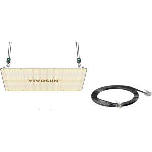 imageVIVOSUN VS2000 LED Grow Light and RJ11 Cable Male to Male Connects Grow Lights to GrowHub Controller E42A Telephone Extension Cord for RJ11 to RJ11 Devices 10 Feet